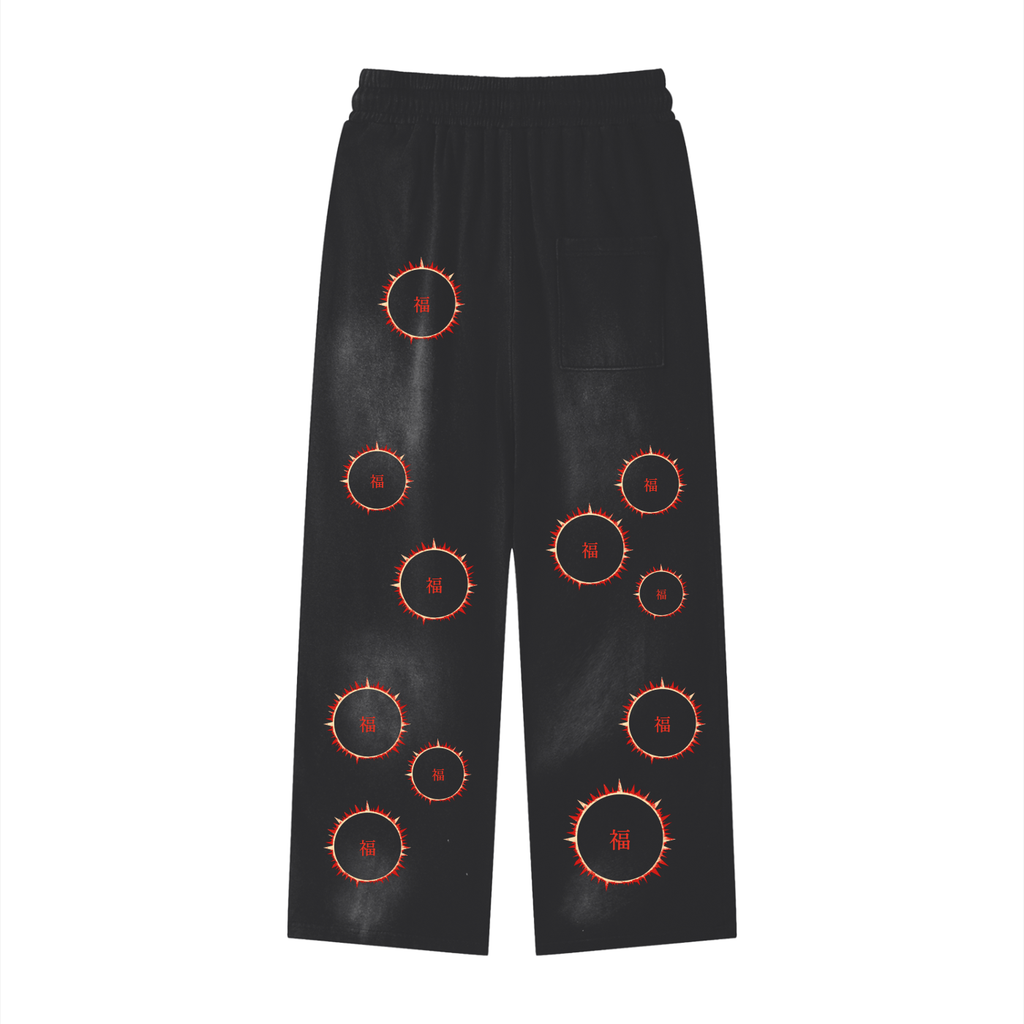 SOFUA Sunfade Sweatpants — sun-faded black loose fit sweatpants, alternate view