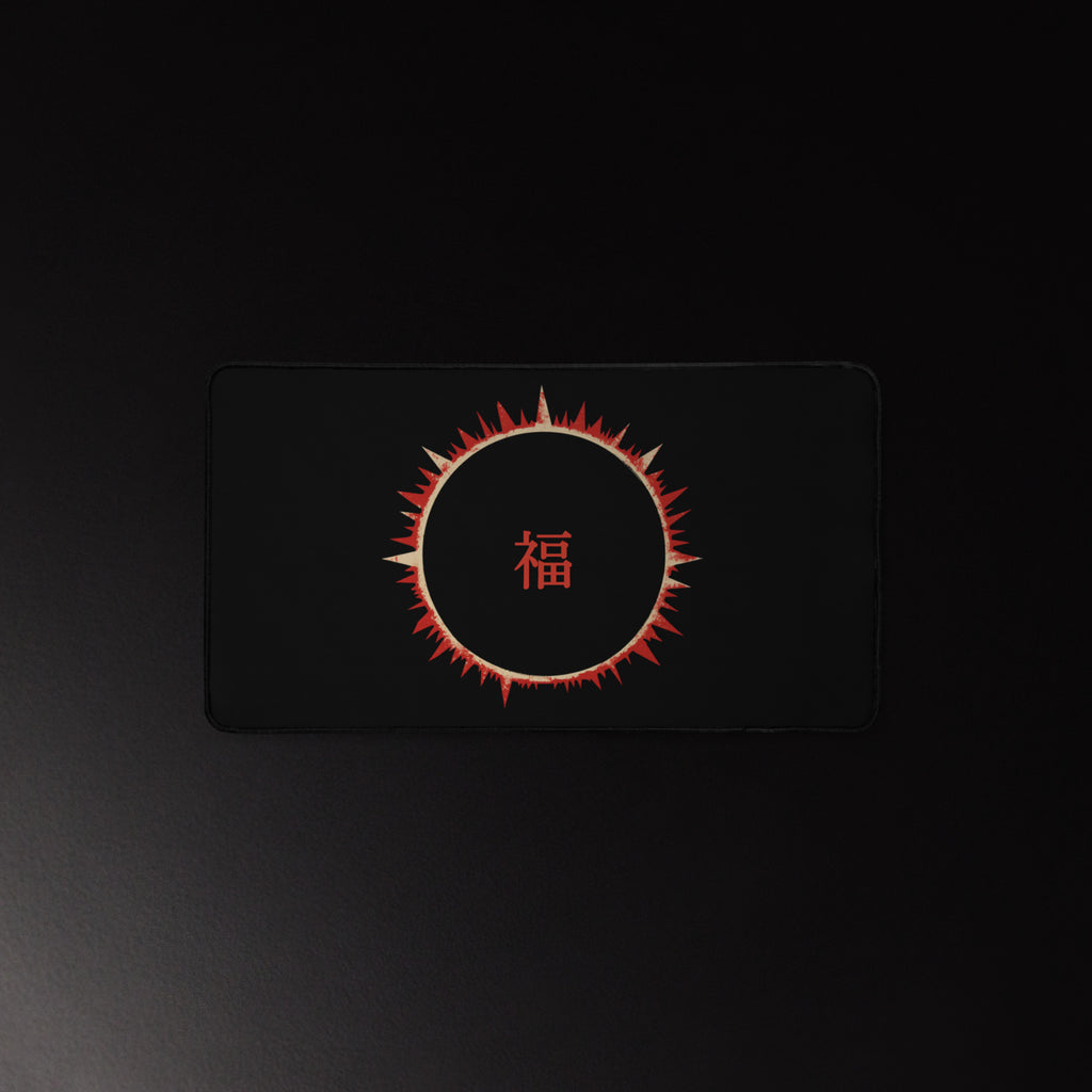 SOFUA Desk Mat — full-art eclipse design, 12×22 in, front view