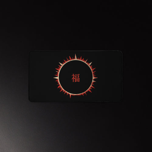 SOFUA Desk Mat — full-art eclipse design, 12×22 in, front view