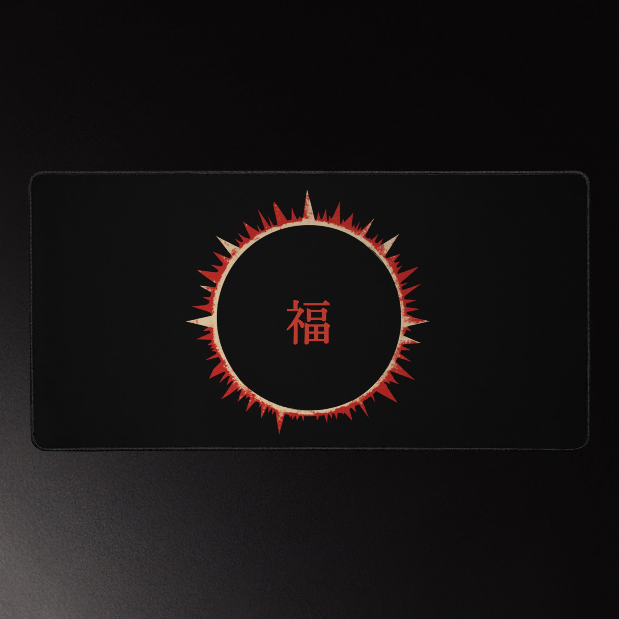 SOFUA Desk Mat — full-art eclipse design, 16×32 in, front view