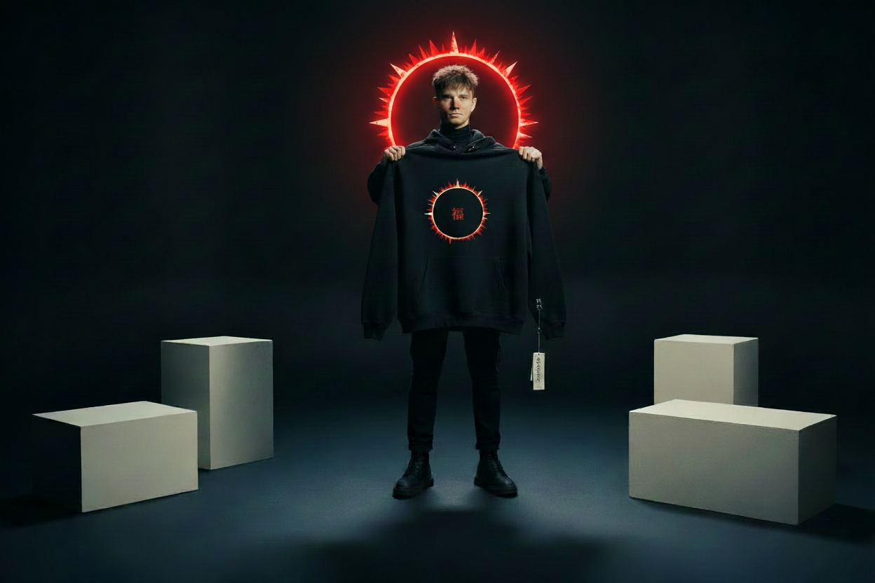 SOFUA Eclipse Logo Behind Head