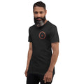 SOFUA Logo Tee — black heather tee, left side view